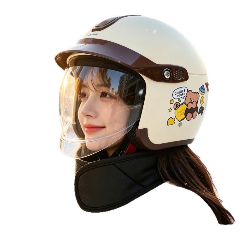 2026 New 3C Certified Motorcycle Helmet Warm Rainproof Inner Push Lens Adult Commute