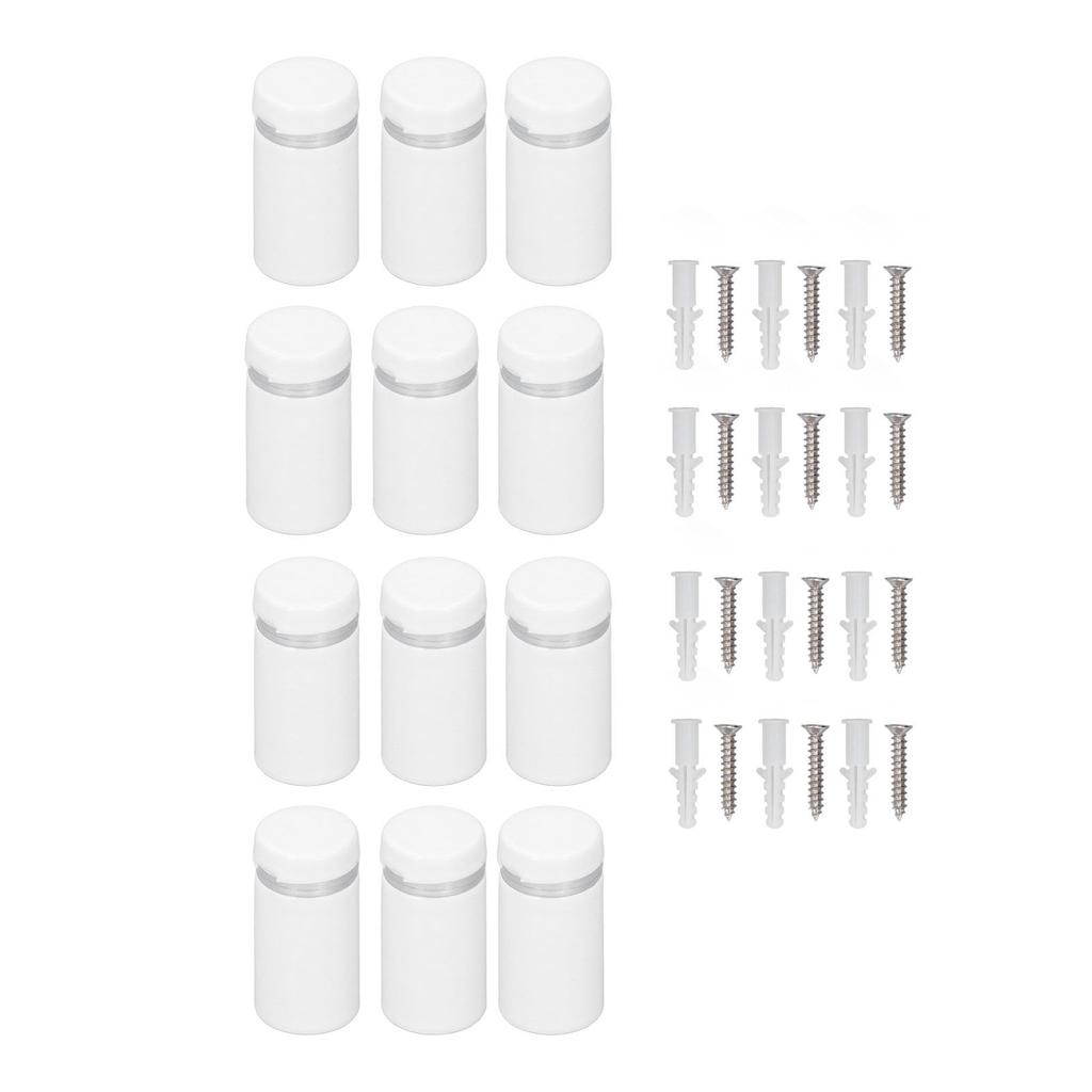 12 Комплектов Винтов-Стоек из Нержавеющей Стали 16x30мм Рекламные Акриловые Стеклянные Гвозди-Стойки для