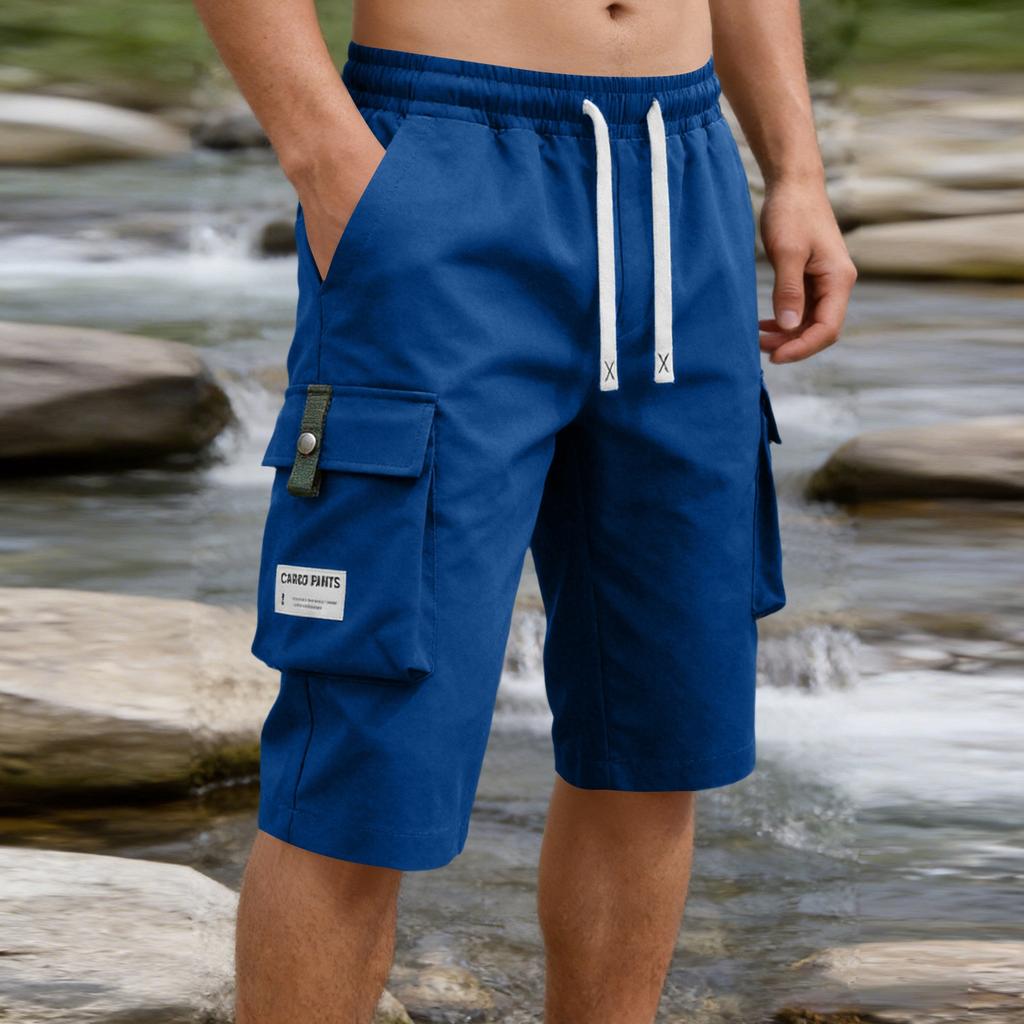 Men's Cargo Pants Lightweight Straight Leg Loose Fit Workwear Shorts with Multiple Pockets Durable Fabric Comfortable Design