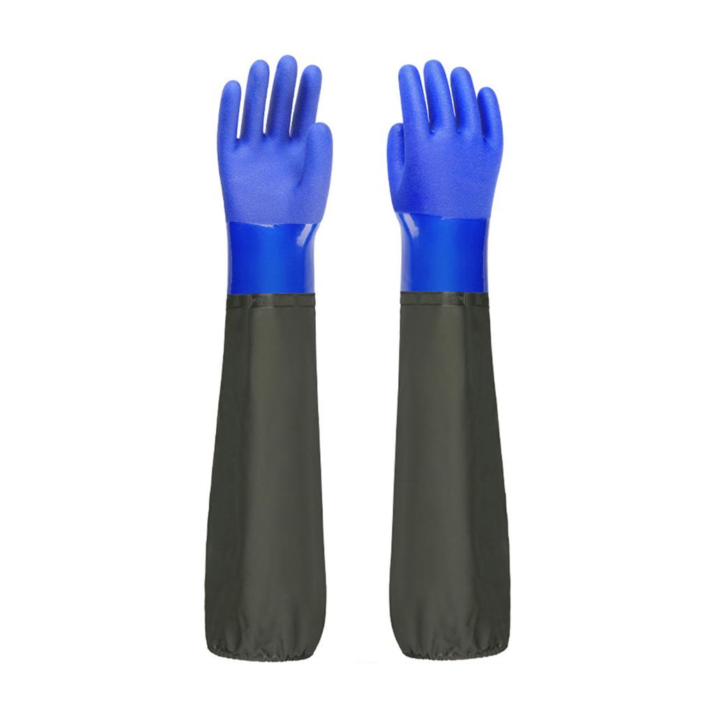 Rubber Gloves 70Cm Long Aquatic Industry Gloves Arm Guards Thickened Water Operations Fishery Work Gloves Oil-Resistant