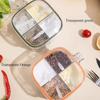 Kitchen Seasoning Box 4Grids Sealed Clear Lid Home Salt Storage Container Spice Can Chili Powder Jar Sugar Bowl Pepper Condiment
