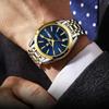 POEDAGAR Роскошные деловые мужские часы для мужчин водонепроницаемые светящиеся из нержавеющей стали дата неделя мужские кварцевые часы