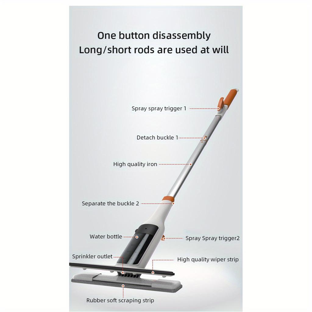 Набор для чистки стекол Набор для чистки стекол 3 в 1 | Распылитель, мытье и скребок — идеально подходит для высоких окон, душевых дверей и автомобильных стекол