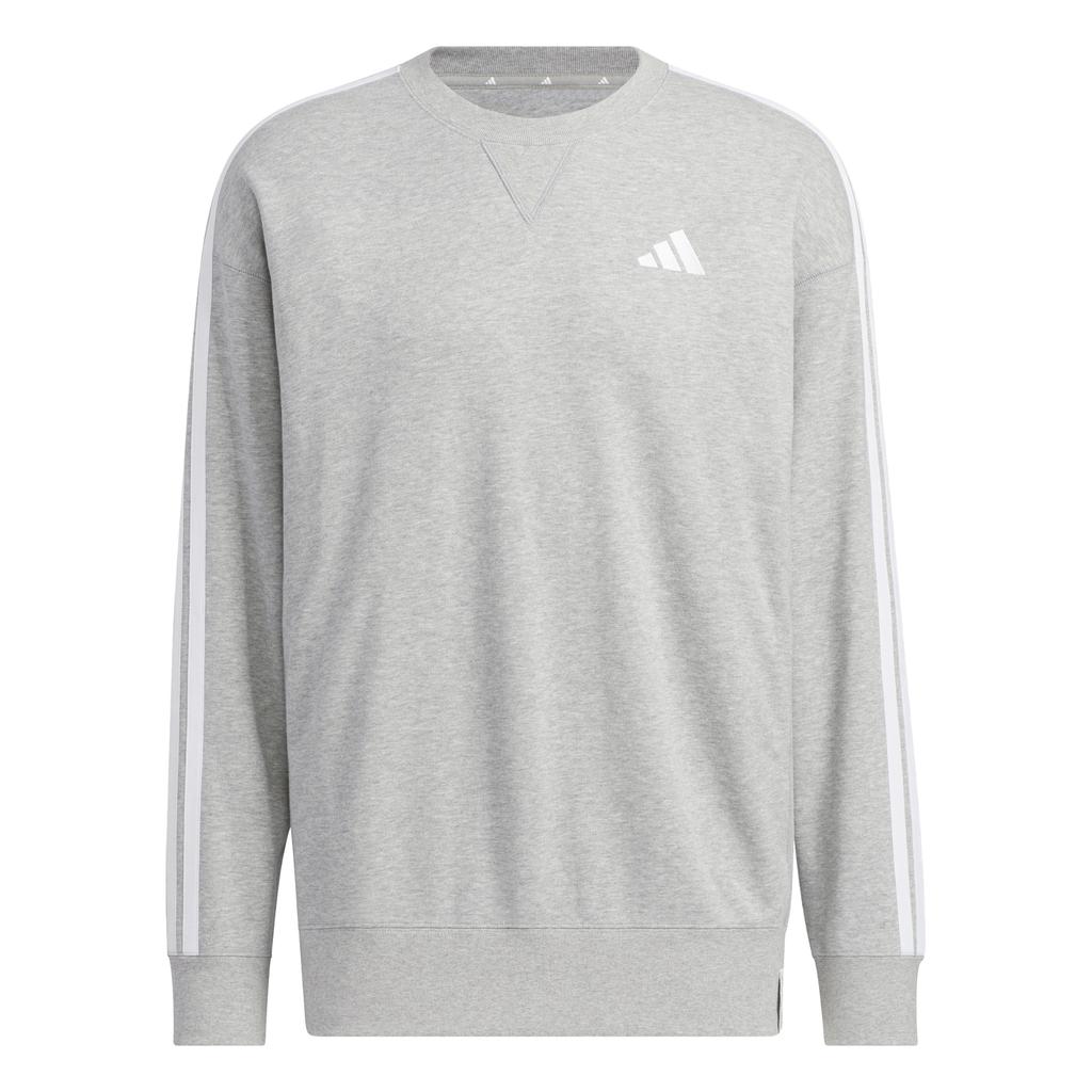 ADIDAS Essential Plus Loose Fit 3-Stripe French Terry Sweatshirt Kf3716