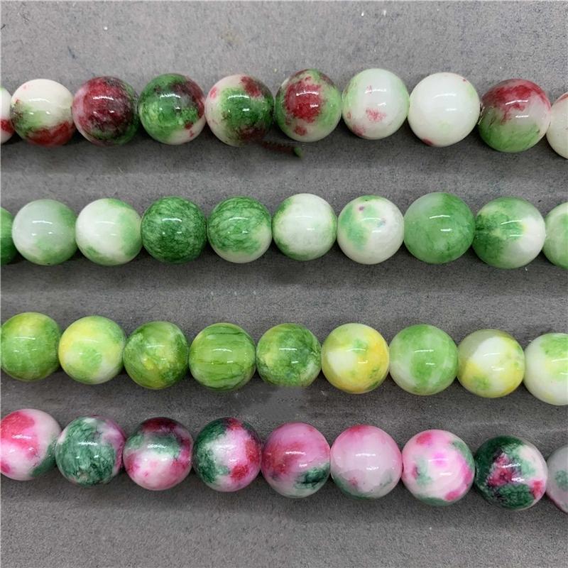 4 цвета, синий, зеленый, желтый, красный, персидский халцедон, 6/8/10 мм, свободные бусины