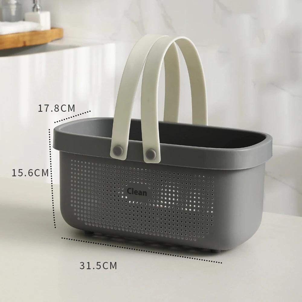 Compactshowerbasket Premium PP Mesh Basket with Handles Bathroom, University Dormitory Kitchen, Camp Gym, Garden Cleaning Supplies