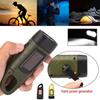 Portable LED Flashlight Hand Crank Dynamo Torch Lantern Solar Powered Flashlight For Outdoor Camping Mountaineering