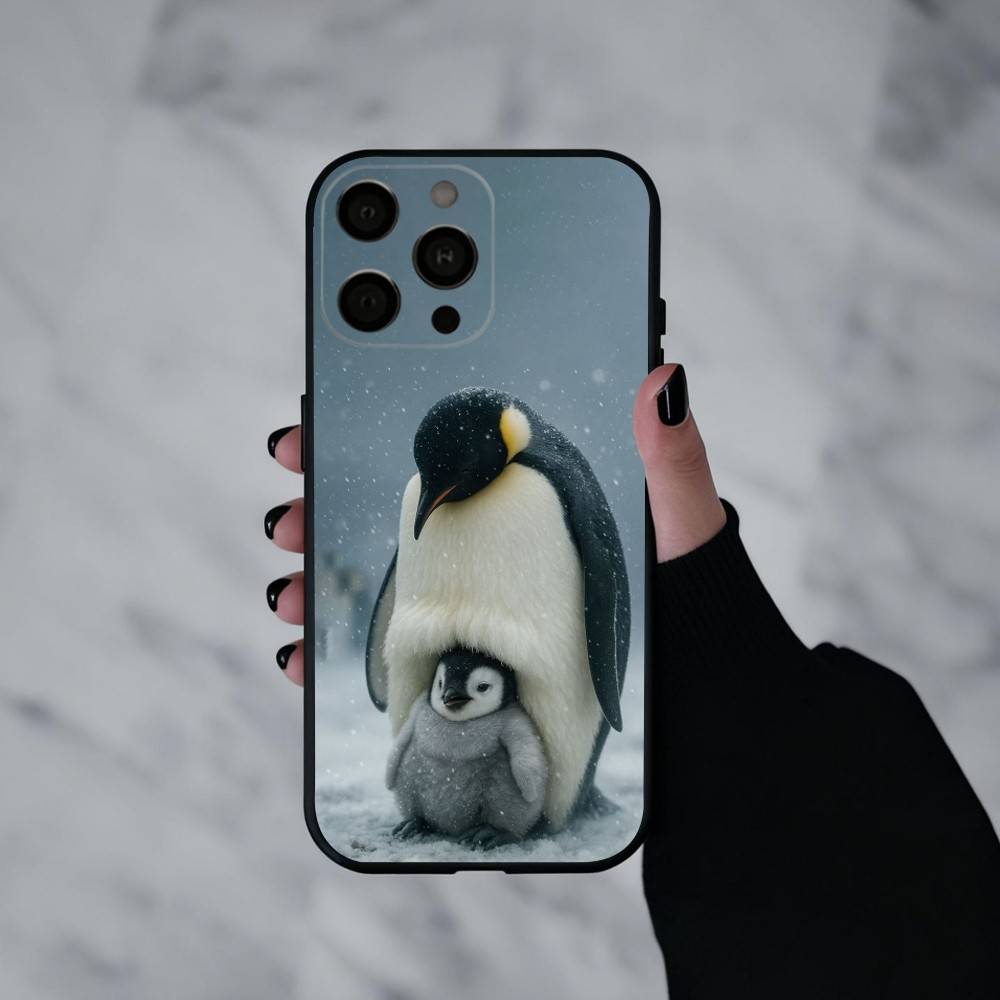 Чехол для телефона Animal P-Pingu Пингвин Для iPhone 17pro,16,15,14,13,12,11 Plus,Pro Max,XS,Мягкий силиконовый черный чехол