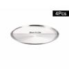 4Pcs Stainless Steel Storage Tray Luxurious Brass Gold Round Plate Fruit Cake Steak Snack Kitchen Metal Storage Tableware Dish
