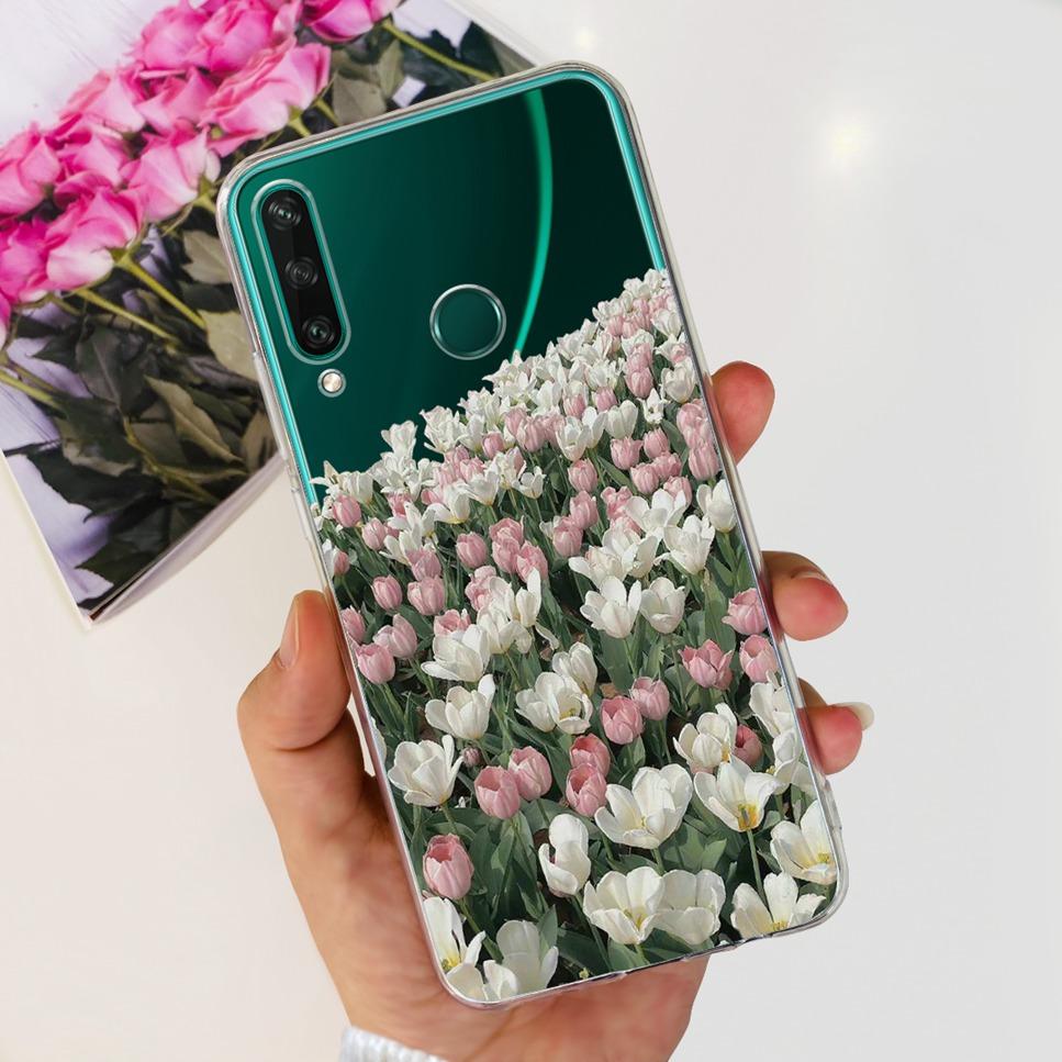 New Case For Huawei Y6p MED-LX9 Luxury Flower Love TPU Soft Silicone Back Cover For Huawei Y6p Y6P 2020 Bumper Phone Case Funda