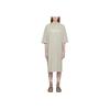 Fear of God Essentials FW22 Серое платье миди с коротким рукавом и принтом в виде дымчатых букв Женское платье FOG-FW22-062