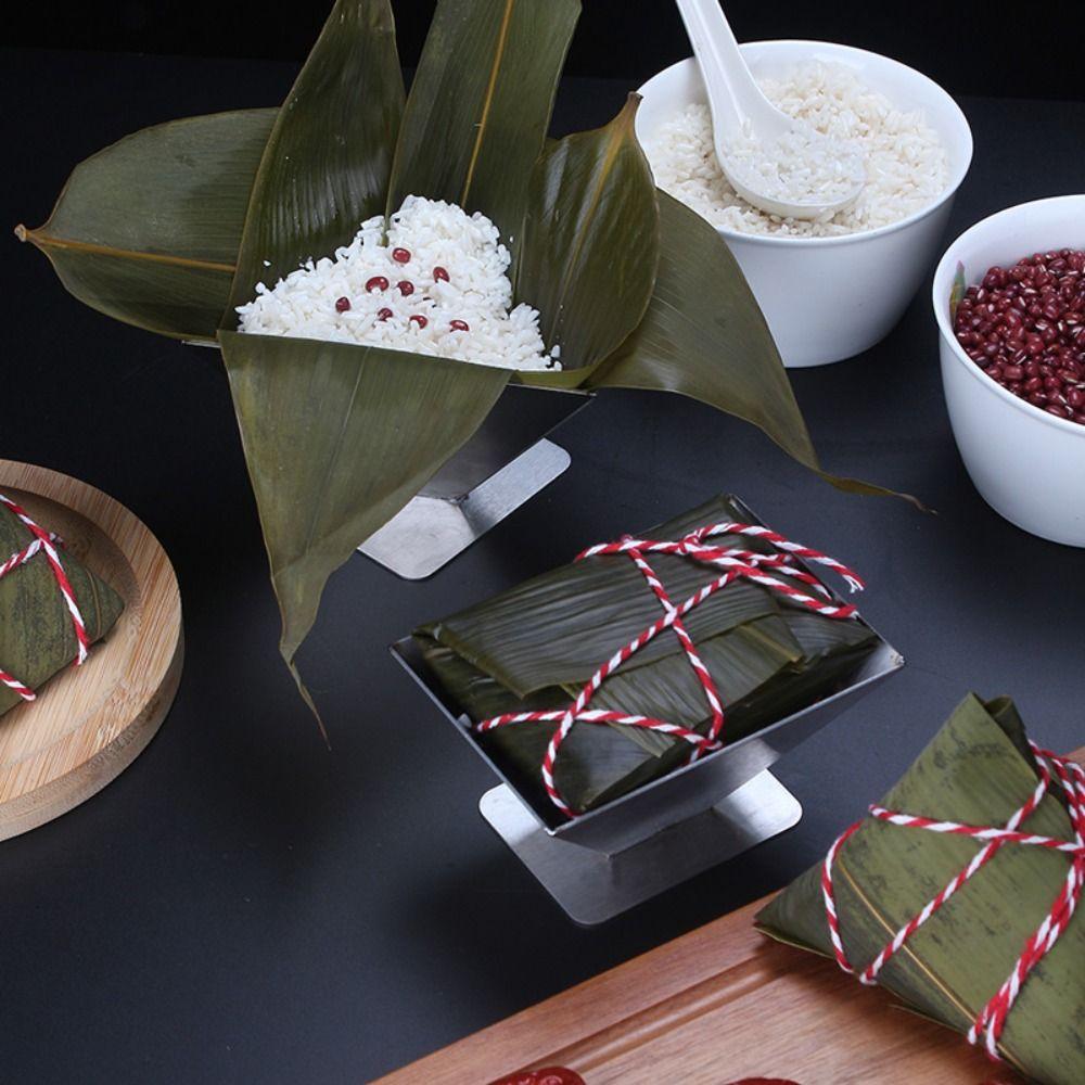 Triangle Rectangle Zongzi Mold Stainless Steel Rice Dumpling Making Tool Rice Ball Maker  Home Use