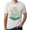 Men’s Vintage Tee Shirt Graphic T Shirt Mountain Explorer Teton Vintage White