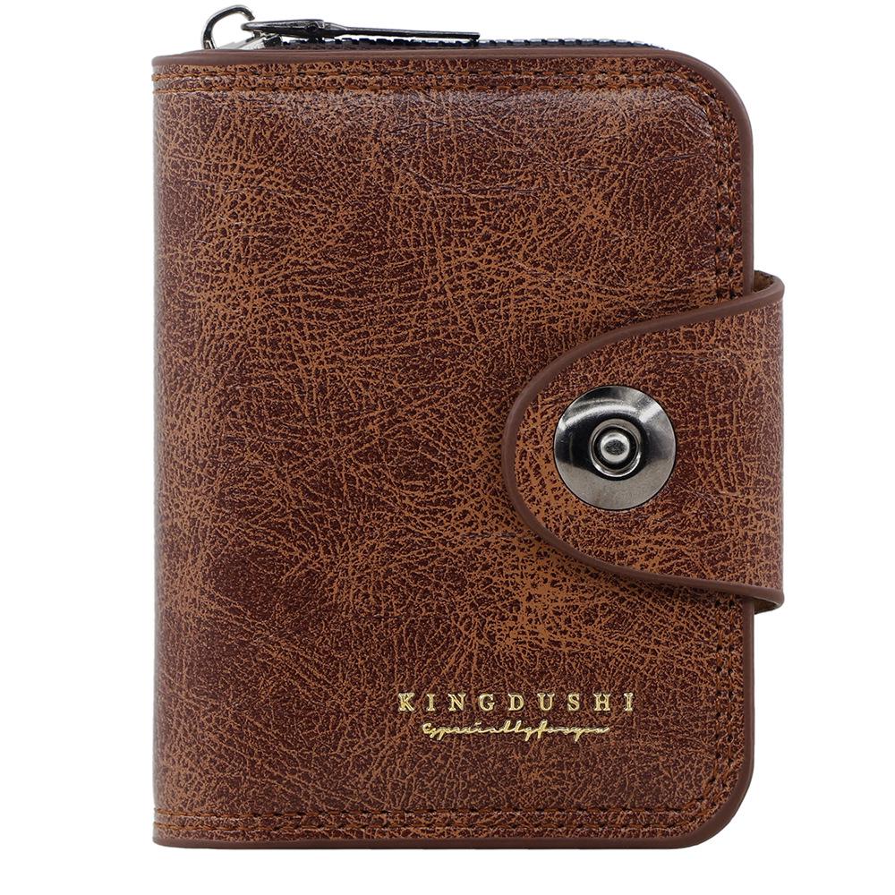 Мужской ретро кожаный картхолдер с магнитной застежкой - Большая вместимость, дизайн аккордеон для карт, ID и монет