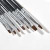 Профессиональные 7 шт. кисти для дизайна ногтей с плоской головкой, УФ-гель-лак, акриловое наращивание ногтей, советы для рисования, резьбы, маникюрные инструменты