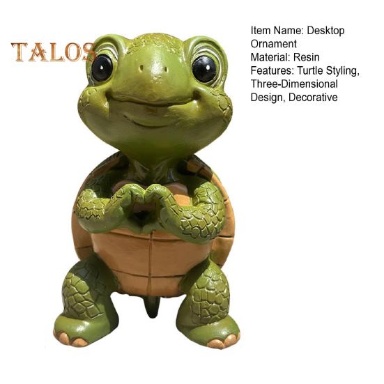 Настольный орнамент Heart-to-Heart Черепаха Смоляный декор 3D Фигурка Черепахи Гостиная Спальня Садовое украшение