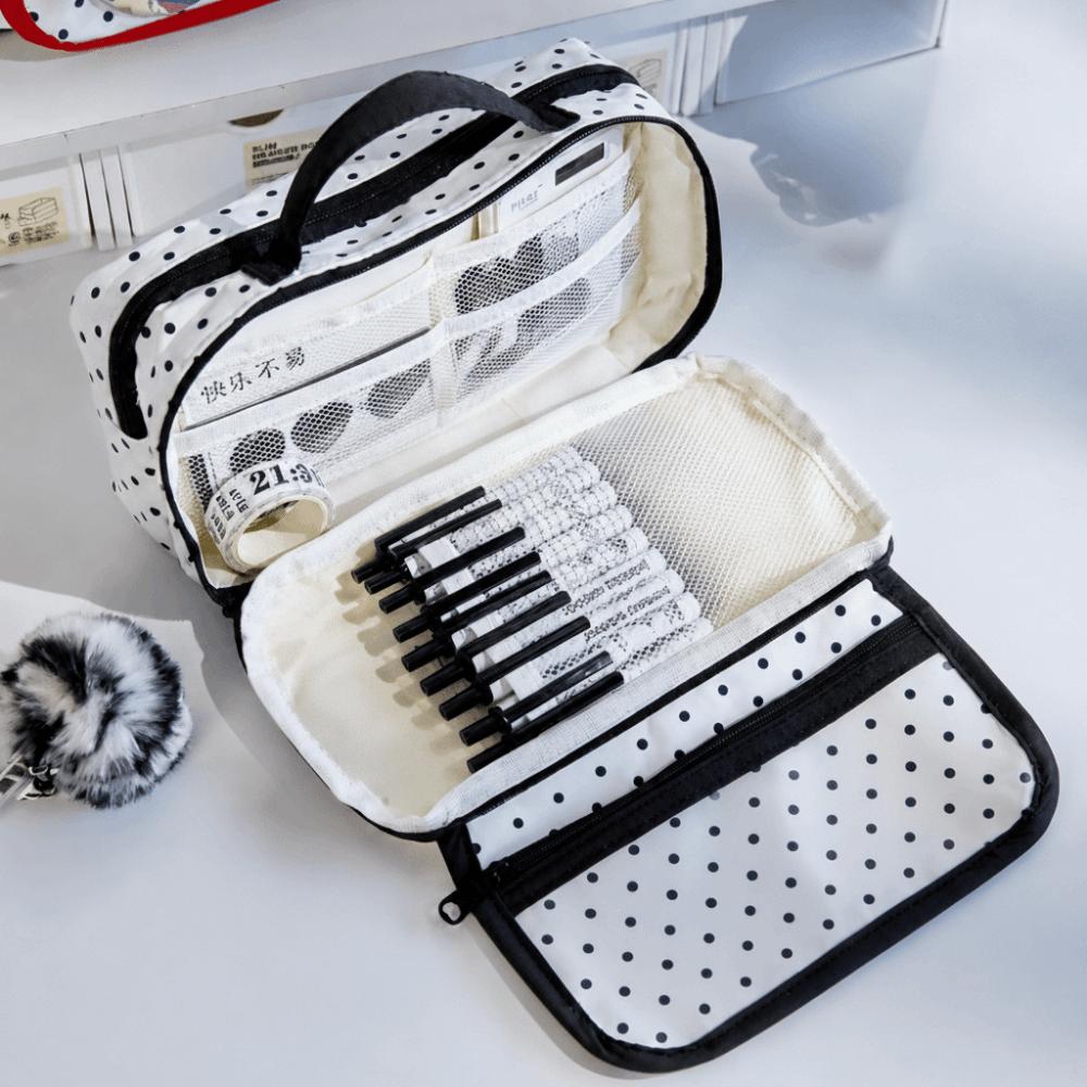Multi-layer Ita Bag Large Capacity Pen Bag Portable Organizer Bag