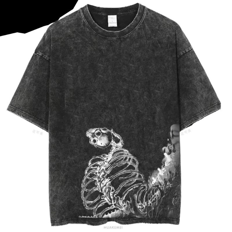 New Short Sleeved Round Neck Yk Tshirt Men New in Top Tees Mens Parentchild TShirt Anime Attack on Titan Eren Jaeger