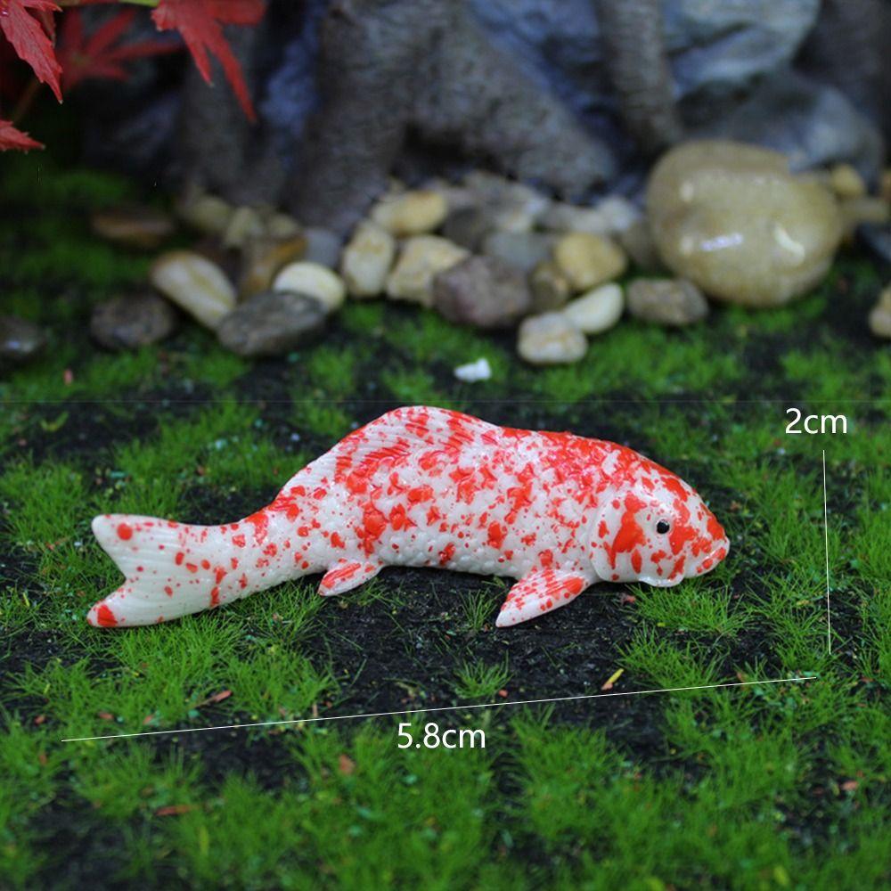 Товары для вечеринки Мультяшное Мини-украшение в виде карпа кои Смоляные поделки Имитация фигурок карпа DIY Милая маленькая статуэтка рыбки Аквариум