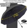 130см/51.18" 10-спицевой ручной мега-зонт: Усиленный каркас, Экстремальная ветро- и водостойкость