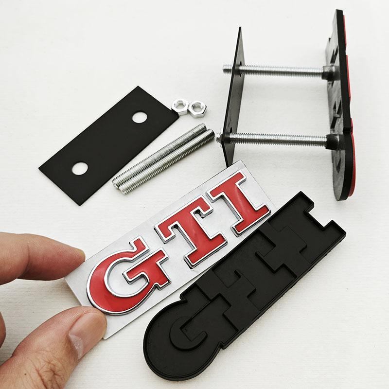 AABIL1 2026 Hot VOLKSWAGEN 3D Metal Car Grille Logo GTI Badge Emblem For Volkswagen VW Polo Golf 4 5 6 7 8 Mk4 Mk5 MK6 MK7 MK8 GTI Stic