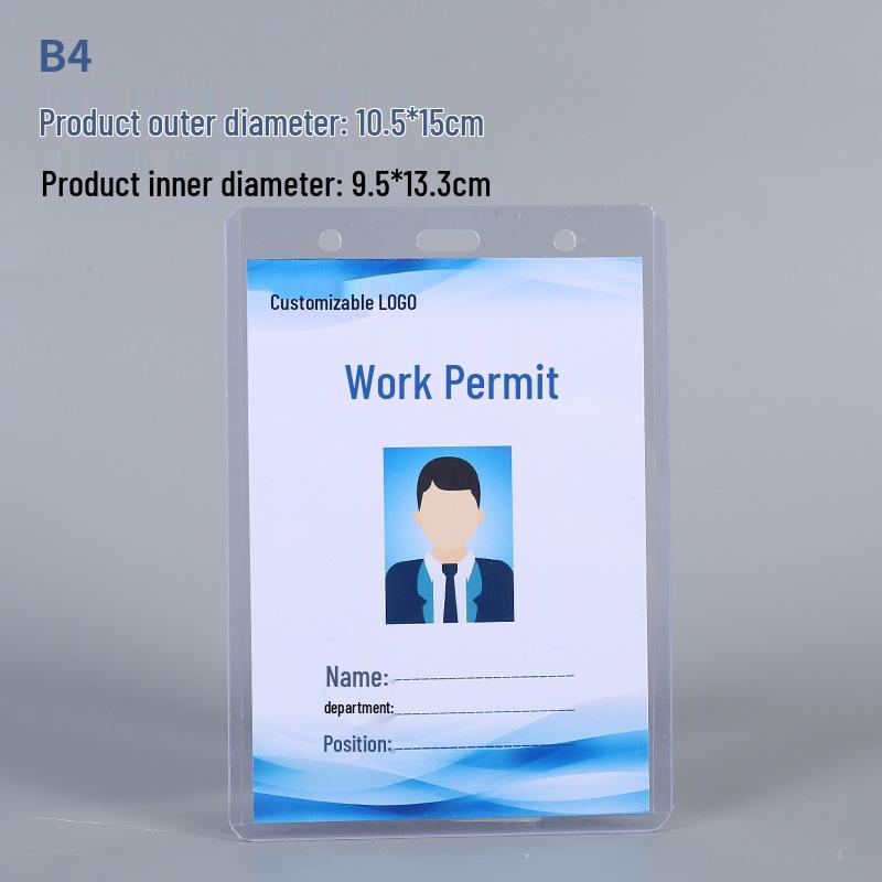 Большой прозрачный держатель для бейджа из ПВХ с шнурком для работы, гостей, выставок и конференций