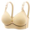 Non-magnetic Thin Cup Glossy Fat Mm Bra Large Size No Underwire Comfortable Breathable Gathered Women's Underwear
