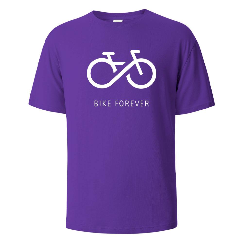 Bike Forever Funny Streetwear Basic Tshirt For Unisex Fashion Casual 100 Cotton Clothing Crewneck Breathable Tshirt Hip Hop Tees