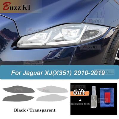 Для Jaguar XJ X351 2010- XJR XJL 2 шт. Автомобильная защитная пленка для фар Затонированная черная обертка Прозрачная ТПУ ремонтная наклейка