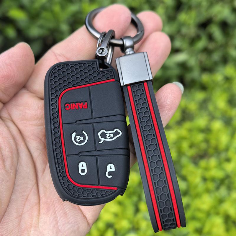 Чехол-брелок для смарт-ключа автомобиля с 5 кнопками для Jeep Renegade Grand Cherokee Dodge Journey Charger Chrysler 200 300