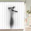 Водонепроницаемая женская шторка для душа Shadow Сексуальный портрет девушки Высококачественные шторы для ванной для украшения дома с крючками