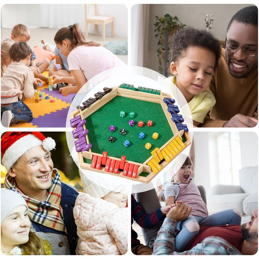 Настольная игра Shut The Box 6-гранная деревянная настольная игрушка игра для семейного развлечения барные принадлежности для вечеринок для детей и взрослых