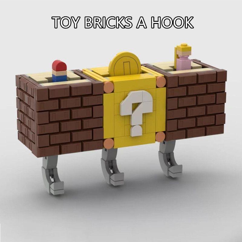 Игра аниме вопросительный знак блок золотая монета MOC универсальный ключ крючок набор головоломок модель из строительных блоков игрушка подарок для мальчика и девочки