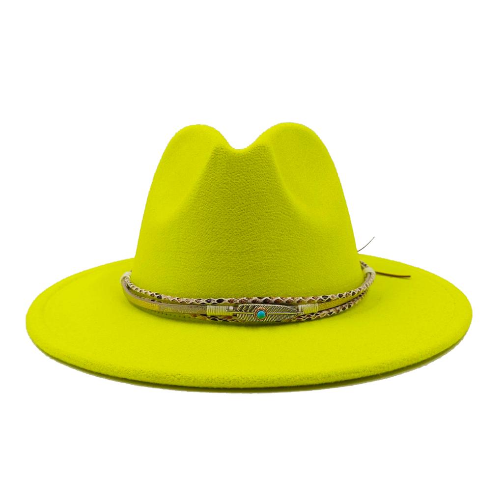 Fedora Autumn and Winter New Leaf Accessories Men's Gentlemen Women's Church Hat Wide Brimmed Jazz Hat Sombrero Hombre