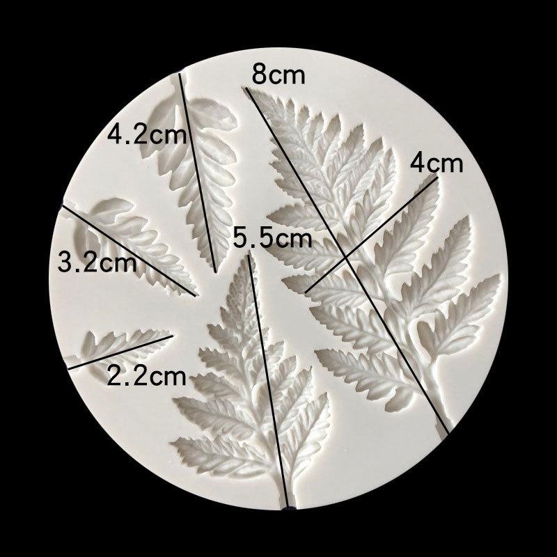 Leaf Foliage Design Silicone Mold DIY Fondant Chocolate Mould Clay Model Cake Decorating Tools Kitchen Baking Accessories