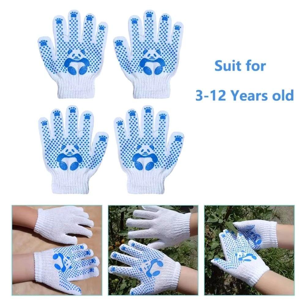 1/2/4Pairs Anti Skid Kids Gardening Gloves Hand Protection Mittens  Household Cleaning