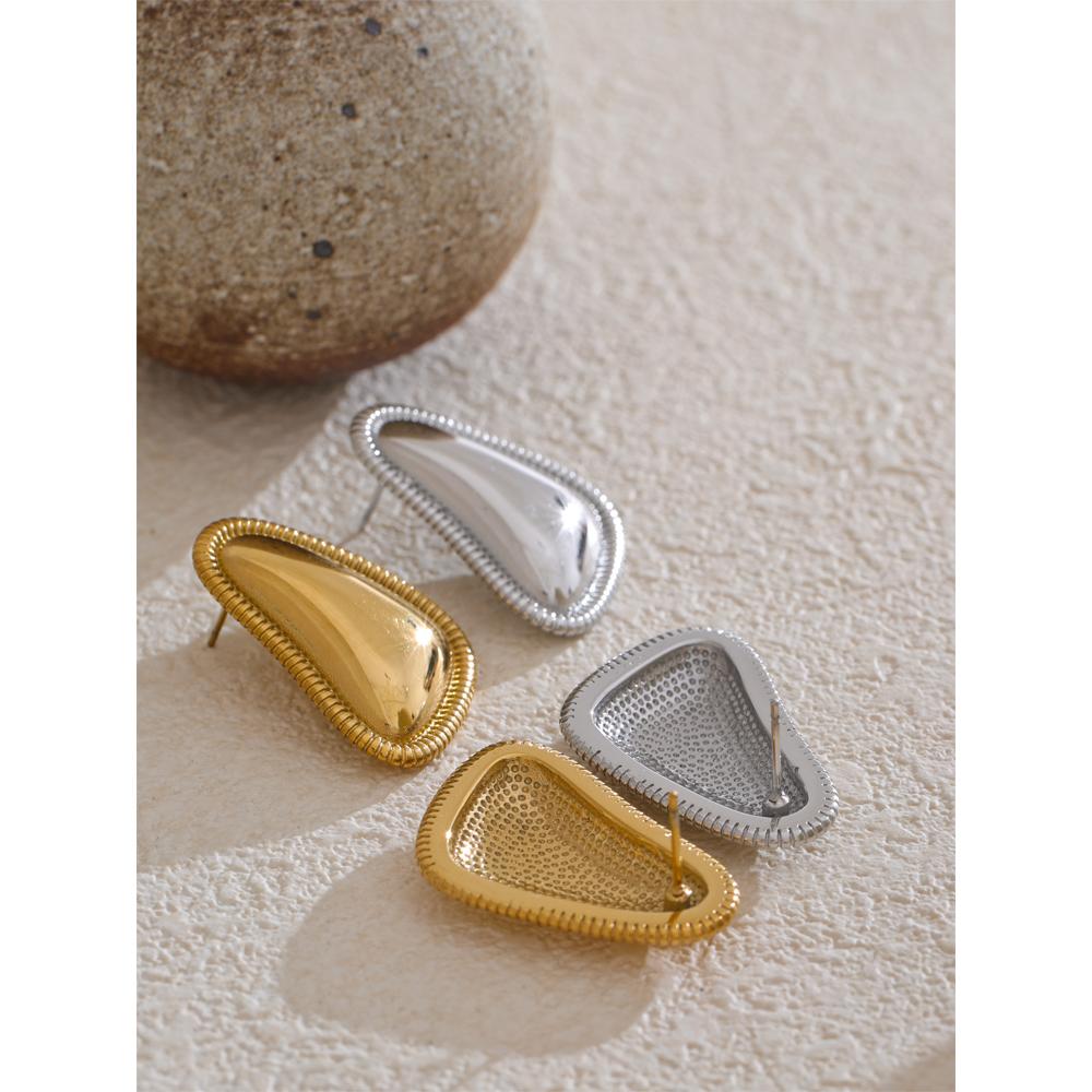 Eetit Серьги-гвоздики в форме сердца с покрытием PVD 18K, предотвращающие аллергию, из нержавеющей стали, металл, повседневные подвески, бижутерия, женский подарок