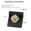 Gold Color Crystal Flower Brooch Wedding Jewelry Women's Brooch Pins Bohemian Bridal Gifts