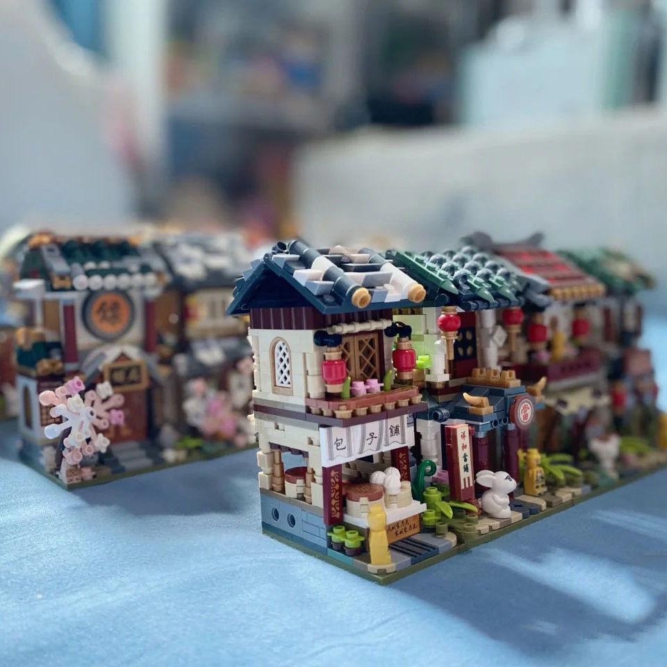 Конструктор LOZ Blocks Мини Уличный Магазин Китайский Стиль Строительные Кирпичики Бар Продуктовый Магазин Сборные Игрушки Для Детей Рождественские Подарки Девочкам 1722