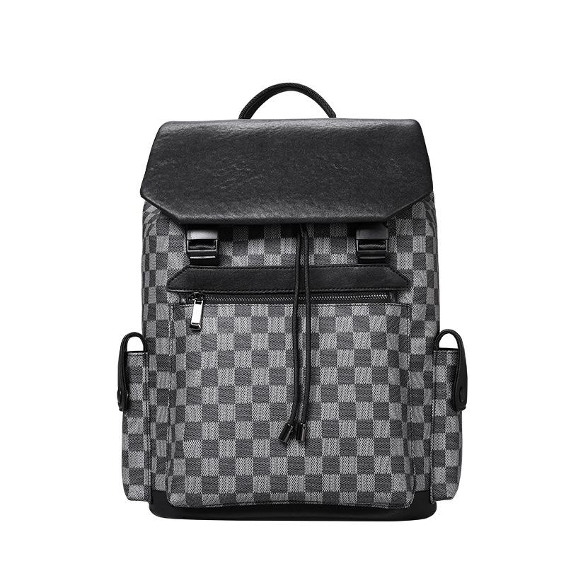 Модный мужской рюкзак с принтом, большой емкости, компьютерный рюкзак, дорожный рюкзак из натуральной кожи