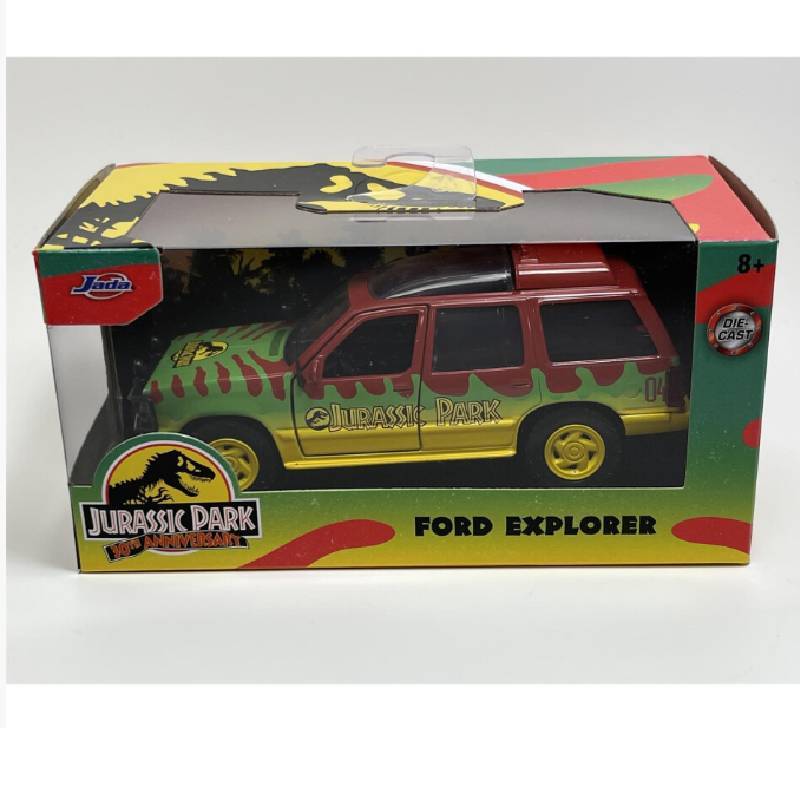 Ford Park Jurassic Explorer Diecast Car Model Toy With Door Opening Effect