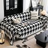 Houndstooth Sofa Towel Cover Cloth All-Inclusive Universal Cover Blanket Four Seasons Universal Anti-Scratching Sofa Cover Cushion