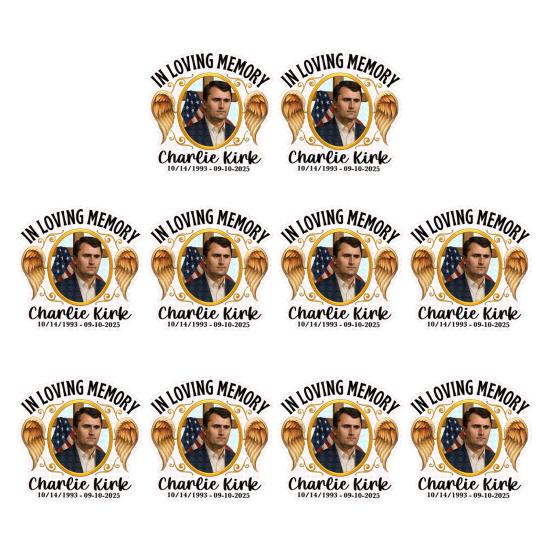 10 шт. Памятные наклейки Чарли Патриотические виниловые наклейки Флаг США Наклейка на ноутбук для автомобиля, бутылки с водой, окна транспортного средства