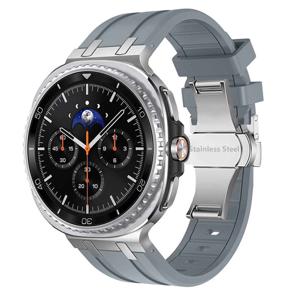 Силиконовый ремешок для Samsung Galaxy Watch 8 44мм 40мм 8 Classic 46мм Мужской спортивный ремешок для запястья для Galaxy Watch Ultra 2025 Аксессуары