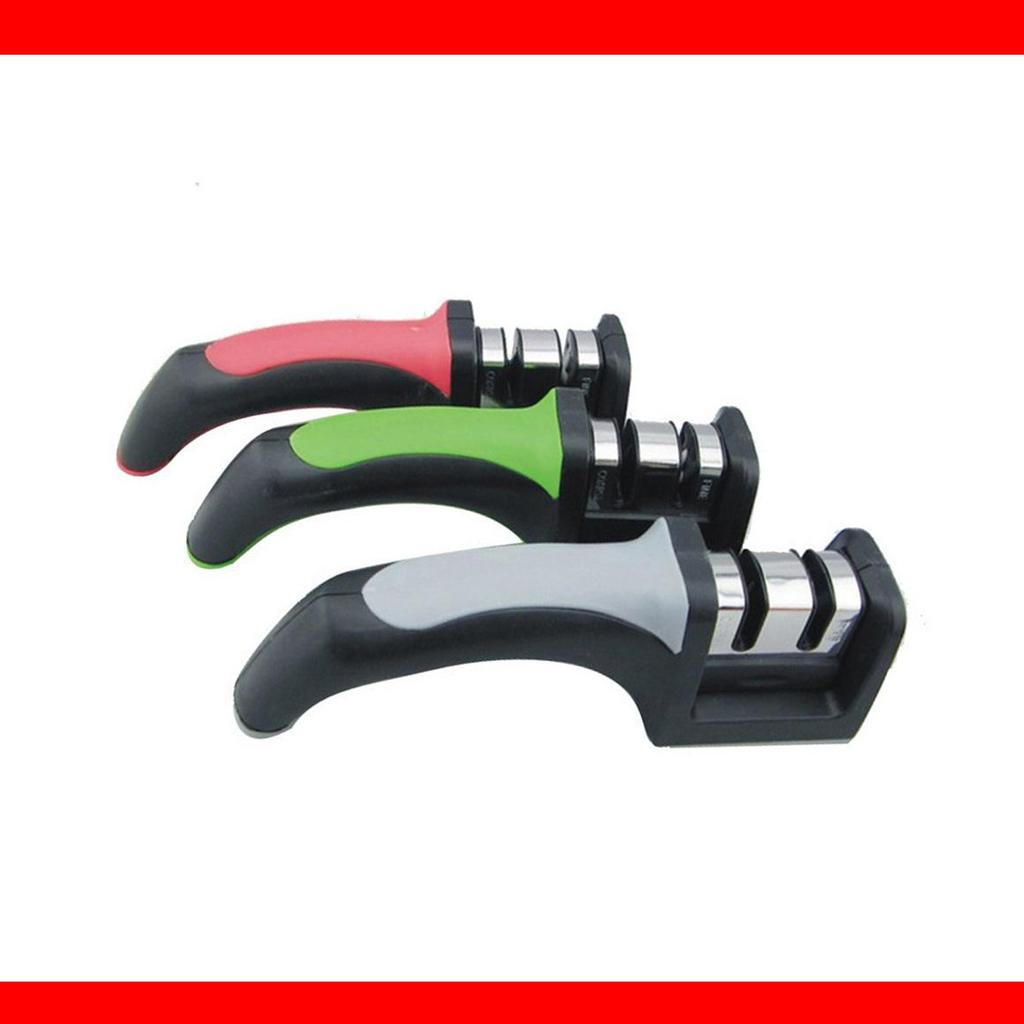 Hard Carbide Ceramic Sharpening Stone 2 Stages Handle Knife Sharpener ARI