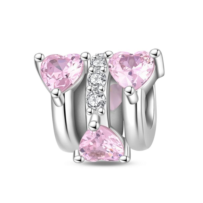 Copper Rubik'S Cube Pet Cat Charm Pink Cz Beads Dangle Pendant Fit Original Charms Bracelets Women Diy Jewelry Gift