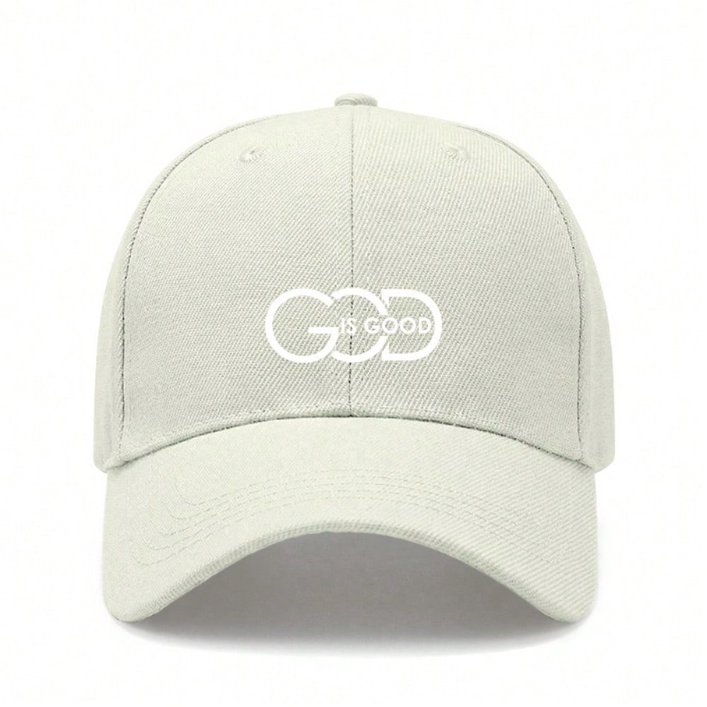 [Religious Baseball Cap] God Is Good Print Polyester Adjustable Breathable Casual Outdoor Sports Dad Hat For Men Women Faith Gift