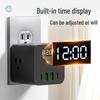 US Standard Socket USB Power Strip with Time Display - Canada Converter Cube
