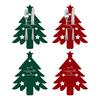 6/12Pcs Christmas Tree Cutlery Holder Bag Spoon Fork Dinner Flatware Cover