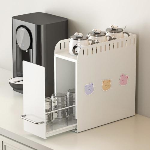 Slim, concealed spice rack, 2-tier, oil-proof and dust-proof, drawer-style, kitchen storage, spice rack for oil bottles, soy sauce, and other condimen